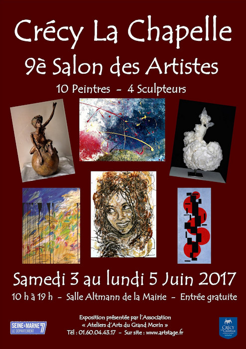 Affiche 9e Salon des artistes professionnels de Crecy la Chapelle, Christophe Alzetto, ChrisAlz